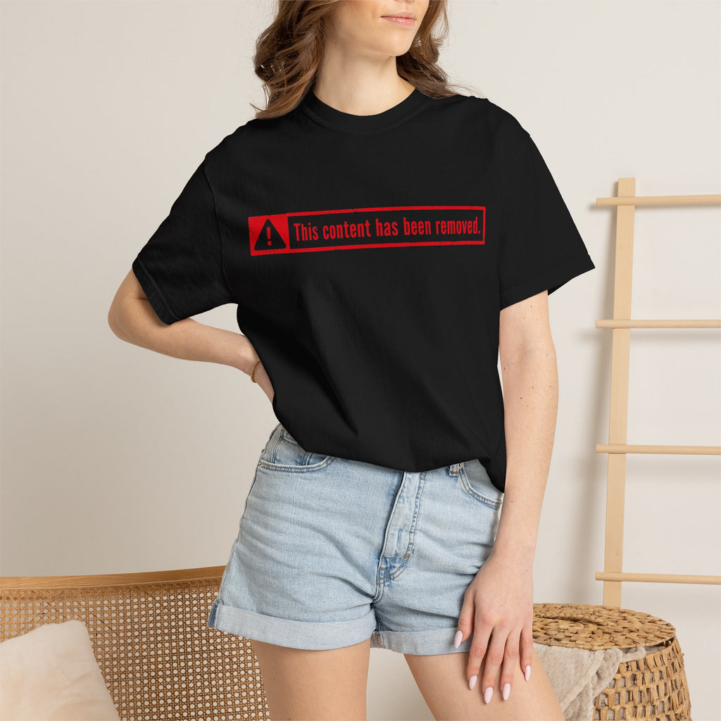 This Content Has Been Removed T-Shirt — Minimalist Censored Graphic Tee