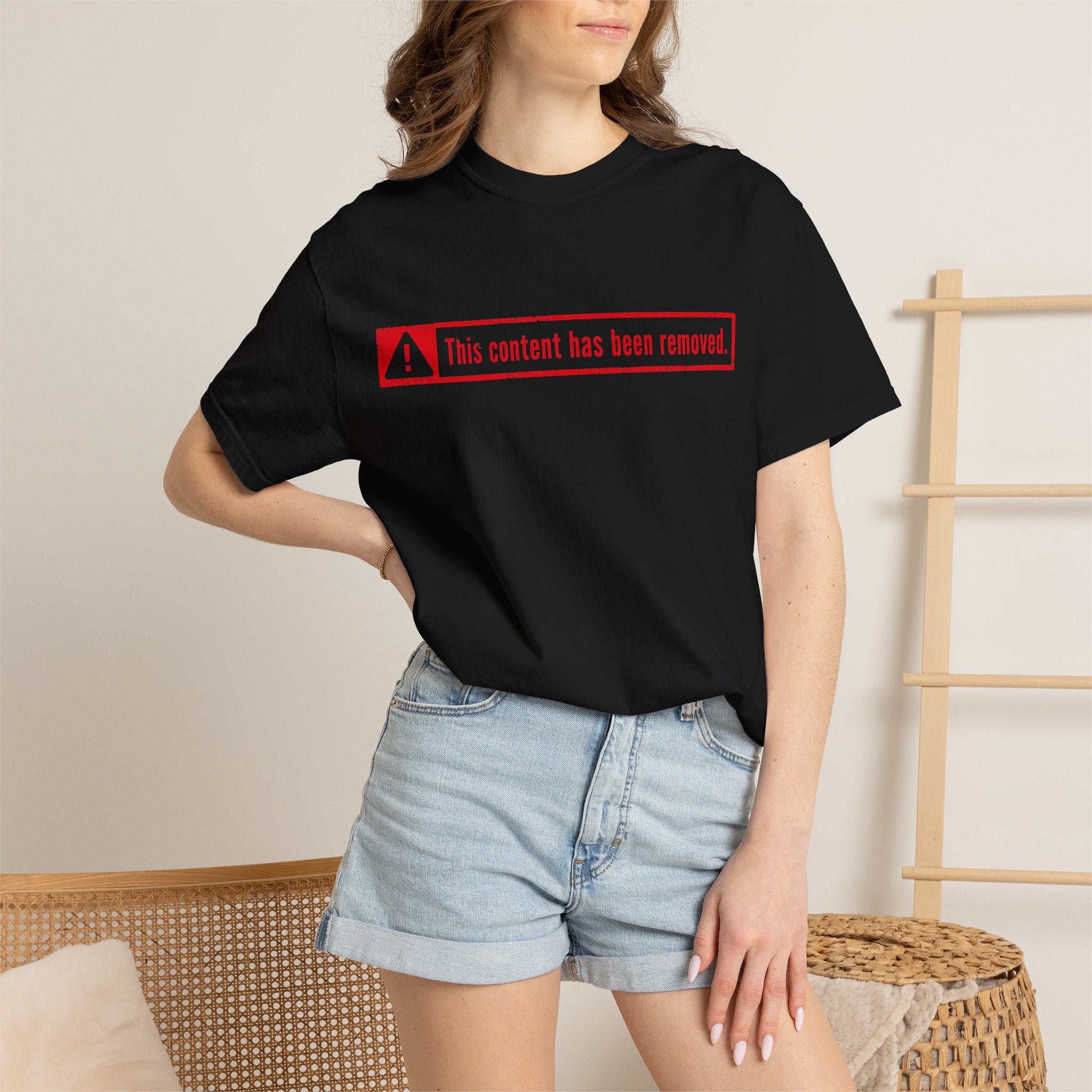 This Content Has Been Removed T-Shirt — Minimalist Censored Graphic Tee