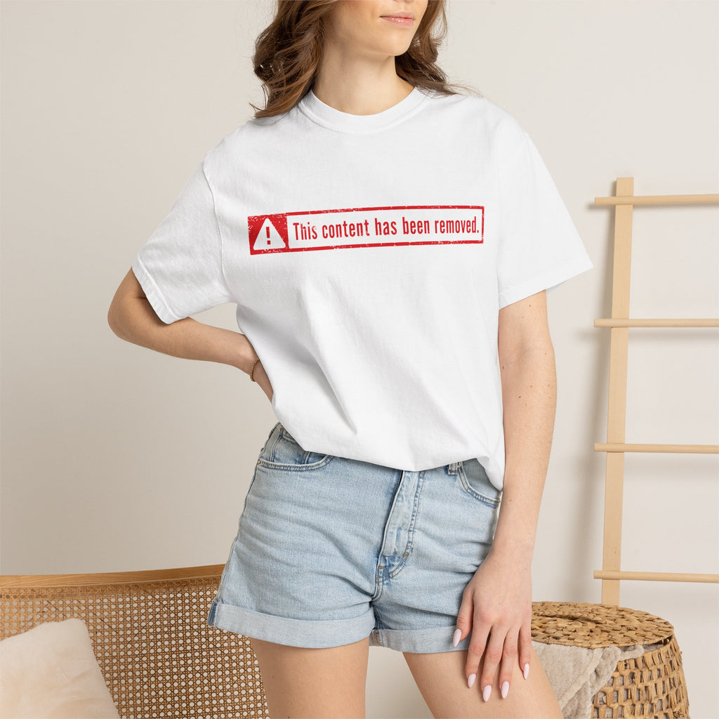 This Content Has Been Removed T-Shirt — Minimalist Censored Graphic Tee