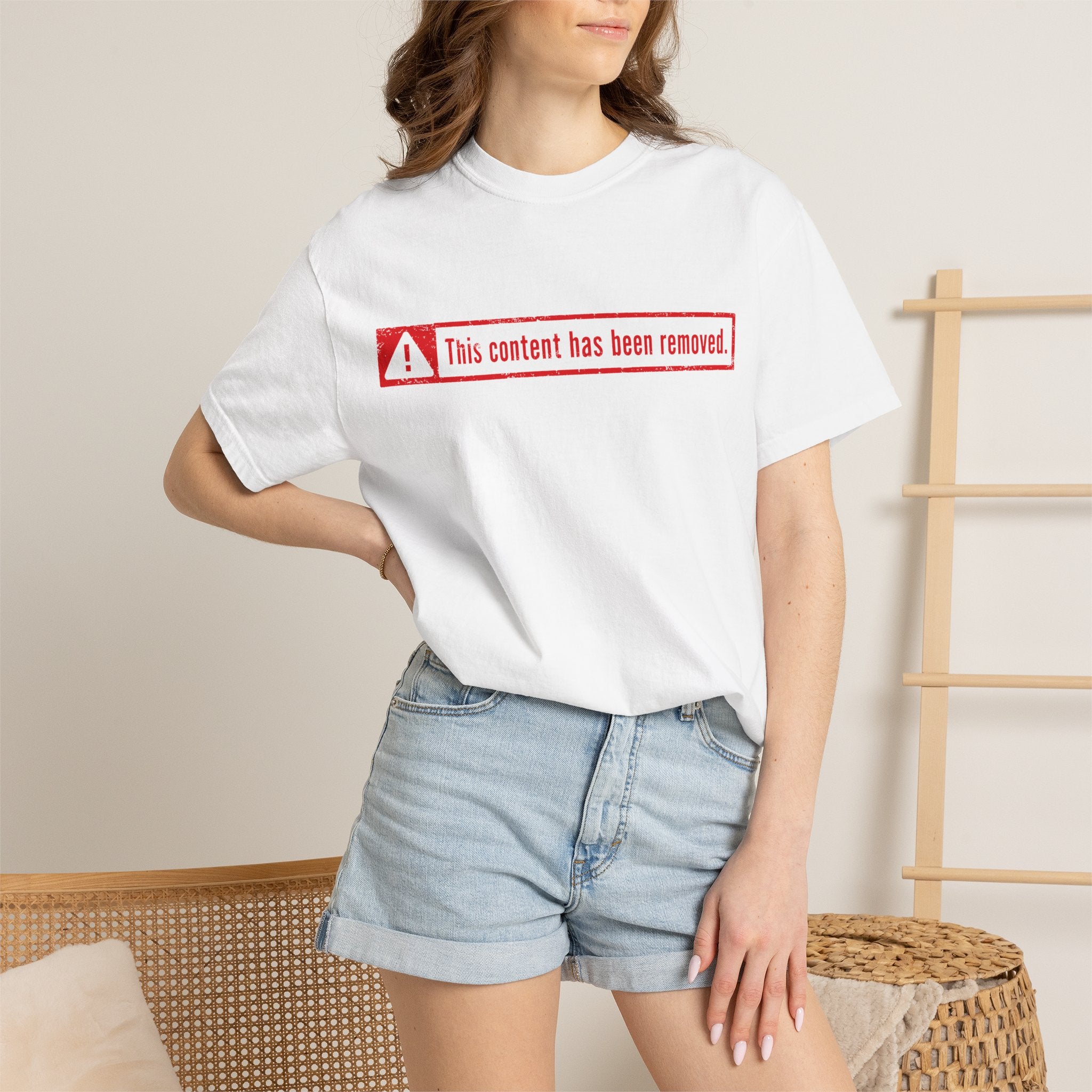 This Content Has Been Removed T-Shirt — Minimalist Censored Graphic Tee